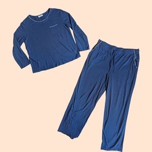 2 For $20 - Understance Soft Cotton/Modal Navy White Pajama Set Size M